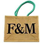 [Fortnum & Mason] 英国 イギリス フォートナムメイソン ジュート トートエコバッグ お買い物バッグ ちょうどいい大きさ [並行輸入品]