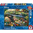 送料無料トーマスキンケード 不思議の国のアリス パズル Thomas Kinkade Disney Alice in Wonderland 1000 Pieces Schmidt Jigsaw Puzzle [並行輸入品]