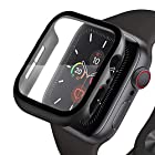 【2枚セット】Apple Watch 適用ケース Series6/SeriesSE/Series4/Series5 44mm に対応 ケース スマートウォッチ 用ケース ガラスフィルム 液晶全面保護カバー スマートウォッチ保護ケース 9H硬度 P