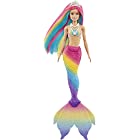 送料無料Barbie Dreamtopia Rainbow Magic Mermaid Doll with Rainbow Hair and Water-Activated Color Change Feature, Gift for 3 to