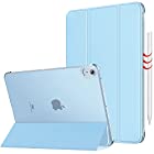 送料無料iPad Air 5 ケース 2022 iPad Air4 ケース MoKo iPad Air第5/4世代 10.9インチ ケース 半透明 オートスリープ機能 Apple Pencil2のペアリング&充電に対応 三つ折りスタンド 高級PU