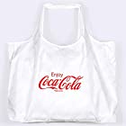 コカ・コーラ エコバッグ Lサイズ Enjoy／ホワイト PJ-ECO07 おしゃれ 買い物バッグ トートバッグ 収納ポケット アメリカン雑貨 rPET ECO BAG