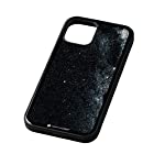 Deff（ディーフ） Hybrid Case Etanze（エタンゼ） for iPhone 12 mini 背面ガラス＆TPU ハイブリッドケース (星空ブラック)