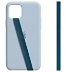 送料無料Sinjimoru シリコンスマホホルダー、iPhone、Androidなどスマホケース、スマホカバーに貼り付ける薄型スマホベルト、落下防止 片手操作できるリボン型 iPhone ホールドリング。 ブルー