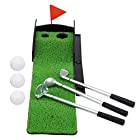 送料無料Alomejor1 デスクトップゴルフセットミニゴルフゲーム練習用品男性用ゴルフギフトホームオフィス裏庭屋内 PVC +亜鉛合金+アルミニウム合金