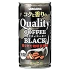 送料無料サンガリア コクと香りのクオリティコーヒー ブラック 185g缶×30本入×(2ケース)