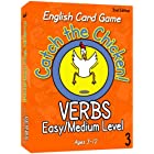 送料無料Catch The Chicken English Card Game VERBS Easy/Medium Level 英語動詞フラッシュカードゲームアクション英語カードゲーム