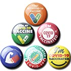 送料無料12個のワクチンボタンピン、Scdomワクチン接種または抗体陽性検査COVID 19ワクチン接種のピンバックボタン、奨励された公衆衛生とCovid19ピンバックボタンバッジに対する臨床ワクチン接種
