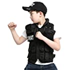 送料無料【IntoU】本格 特殊部隊 SWAT 子供 男女兼用(帽子+ベスト50㎝着丈)