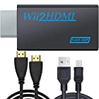 送料無料Wii HDMI変換アダプター NIJIAKIN Wii to HDMI 変換アダプターHDMI出力 携帯便利　(1.5M ハイスピードHDMIケーブル付属)