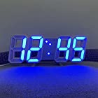 送料無料LEDデジタル時計 目覚まし時計 3D led wall clock 置き時計 壁掛け時計 スヌーズ アラーム 明るさ調整 ナイトランプ 年/月/日温度表示 キッチン時計 日本語取扱説明書付き 2022 アップグレード版 -- オーセンテ