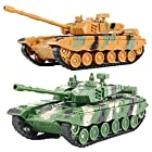 送料無料morytrade 戦車 ミリタリー 模型 おもちゃ 子ども 男の子 プレゼント 誕生日 (緑と黄2台セット)