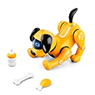 送料無料ロボット 犬 おもちゃ 犬 電子ペット子供のおもちゃ 男の子おもちゃ 女の子おもちゃ 誕生日 子供の日 クリスマスプレゼント 「日本語の説明書付き」 (イエロー)