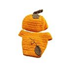 送料無料ZACCARY's ハロウィン パンプキン ベビー ニット 帽 おむつ ガード 防水バッグ セット ＜オレンジ＞