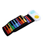 送料無料ピアノ学習玩具 ロールピアノ 手巻きピアノ 49キー 8トーン 初心者用 鍵盤楽器パーツ 持ち運び便利
