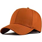 送料無料キャップ 大きいサイズ メンズ 帽子 深め 60cm シンプル 無地 男女兼用 (オレンジ)