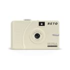 送料無料RETO Ultra Wide & Slim RETO ウルトラワイドスリム35mm 再利用可能デイライトフィルムカメラ - 22mmワイドレンズ、フォーカスフリー、軽量、使いやすい(クリーム)