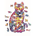 送料無料ジグソーパズル 猫型 キャット 玩具 キッズ 子供 プレゼント おもちゃ 168ピース マルチカラー 15×10×5.3センチ