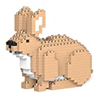 送料無料リアルな動物オブジェを作れる ブロックおもちゃ みんな大好き フワフワ うさぎさん 15×5.6×高さ12cm ネジで固定する丈夫なブロック 大人向け 立体パズル 崩れない インテリア小物 JEKCA エンヴェールヘルック