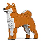 送料無料リアルな動物オブジェを作れる ブロックおもちゃ クールで凛々しい 柴犬 24.4×10×高さ23.3cm ネジで固定する丈夫なブロック 大人向け 立体パズル 崩れない インテリア小物 JEKCA エンヴェールヘルック