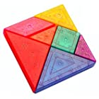 送料無料Training Toy キューブ ブロック 木製 パズル タングラム 図形 模様づくり パターンカード 積み木 (Magnet)