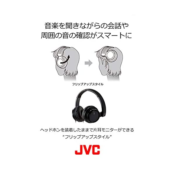 ヤマダモール | JVC HA-S200-BP 密閉型ヘッドホン 折りたたみ式 DJ