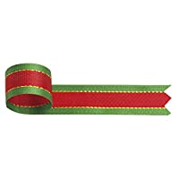 タカ印 ラッピング リボン クリスマス 幅12mm 25m巻 赤緑 50 74