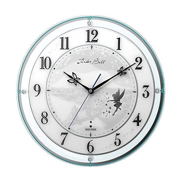 リズム時計工業 置き時計 掛け時計 F34 1x5 4cm ディズニー キャラクター 電波 アナログ ティンカー ベル 4my854mt05