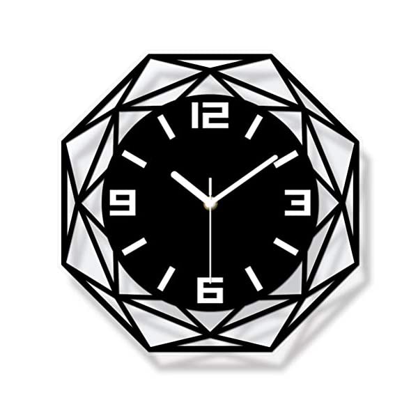 壁掛け時計 黒 おしゃれ 立体 最大15%OFFクーポン デザイン 飾る時計 大数字 ウォールクロック 見やすい 北欧 定休日以外毎日出荷中 連続秒針 インテリア セイコー