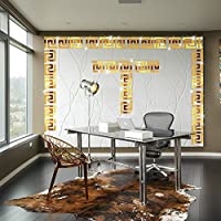 ITTA マーケット 69%OFF 大きな25個x 15x15cmミラーステッカー ゴールド2 DIY 3Dアクリル迷路パターンボーダー天井ステッカーミラー効果壁装飾ホームアート壁画ウェディングルームホテルデカール