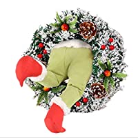 Coslive クリスマス リース ガーランド クリスマスリース 泥棒さん 面白い ドアリース 飾り 壁掛け 玄関掛け 飾り付け 雰囲気満点 可愛い オーナメント プレゼント