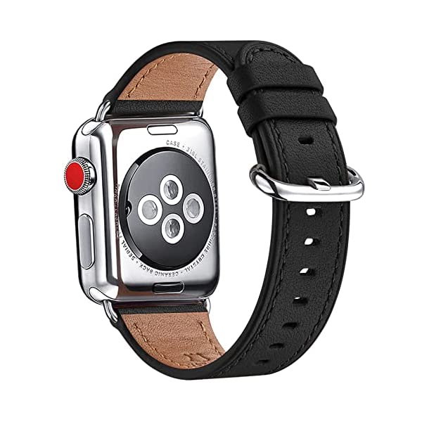 コンパチブル Apple Watch バンド 本革製 レザーを使い、iWatch ラバー