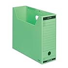 コクヨ(KOKUYO) ファイルボックス 色厚板紙 フタ付き A4 緑 A4-LFBN-GZ