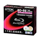 TDK 録画用ブルーレイディスク 25GB BD-RE(繰り返し録画用) 2X ホワイトワイドプリンタブル 5mmケース 10枚パック BEV25PWA10S