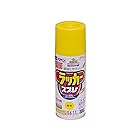 アサヒペン 塗料 ペンキ アスペンラッカースプレー 300ml 黄色 ラッカー スプレー ツヤあり 日光や雨に強い ノントルエン ノンキシレン だ円吹き パターン変更ノズル ガス抜きキャップ付き 日本製