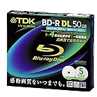 TDK 録画用ブルーレイディスク BD-R DL 50GB 1-4倍速対応 ホワイトワイドプリンタブル 5枚入り 5mmケース BRV50PWB5S