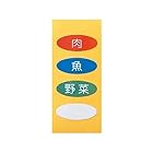 住ベテクノプラスチック まな板用食材別色分けシール 紙 日本 (4種類1セット) ASYC301