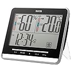 タニタ(Tanita) 時計 デジタル 大画面 ブラック 温度 湿度 快適レベル 表示 カレンダー アラーム スヌーズ 機能 置き時計 掛け時計 両用 TT-538 BK