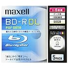 maxell データ用 BD-R DL 50GB 6倍速対応 インクジェットプリンタ対応ホワイト(ワイド印刷) 5枚 5mmケース入 BR50PWPC.5S