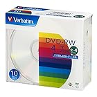 Verbatim バーベイタム データ用 DVD-RWくり返し記録 4.7GB 10枚 シルバーディスク 2-4倍速 DHW47Y10V1