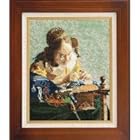 オリムパス製絲 ししゅうキット 878(ベージュ) アートギャラリー 「レースを編む女」フェルメール作