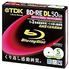 TDK 録画用ブルーレイディスク BD-RE DL 50GB ホワイトワイドプリンタブル 5枚パック BEV50PWA5S