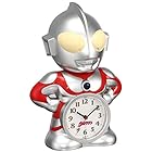 セイコー クロック 目覚まし時計 ウルトラマン キャラクター型 おしゃべり アラーム アナログ JF336A SEIKO シルバー 23.7×16.7×12cm