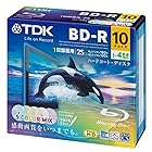 TDK 録画用ブルーレイディスク BD-R 25GB 1-4倍速 5色カラーミックス ワイドプリンタブル対応 10枚 5mmスリムケース BRV25PWMB10A