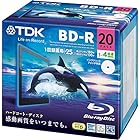 TDK 録画用ブルーレイディスク BD-R 25GB 1-4倍速 ホワイトワイドプリンタブル 20枚 5mmスリムケース BRV25PWB20A