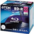 TDK データ用ブルーレイディスク BD-R 25GB 1-4倍速 ホワイトワイドプリンタブル 20枚 5mmスリムケース BRD25PWB20A
