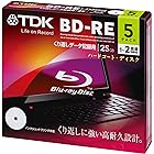 TDK データ用ブルーレイディスク BD-RE 25GB 1-2倍速 ホワイトワイドプリンタブル 5枚 5mmスリムケース BED25PWA5A