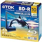 TDK 録画用ブルーレイディスク BD-R 25GB 1-4倍速 ゴールドディスク 10枚パック 5mmスリムケース BRV25B10A