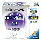 Victor 映像用ブルーレイディスク 1回録画用 片面2層 50GB 4倍速 保護コート(ハードコート) ワイドホワイトプリンタブル 5枚 BV-R260HW5