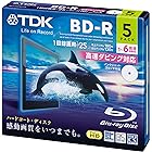 TDK 録画用ブルーレイディスク BD-R 25GB 1-6倍速 ホワイトワイドプリンタブル 5枚パック 5mmスリムケース BRV25PWC5A
